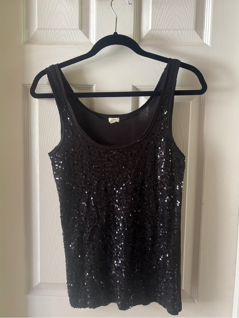 J Crew Black Sequin Tank Top